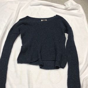 Blue knit sweater
